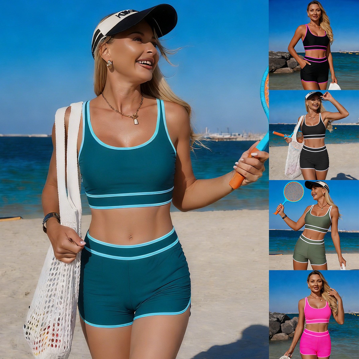 Bikini Hijau Zaitun Atasan Cro - Crop Top Women ulasan dan harga