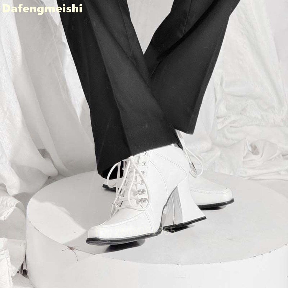 Sepatu Bot Kulit Putih Berujun - Women'S Fashion Leather Boots ulasan dan harga