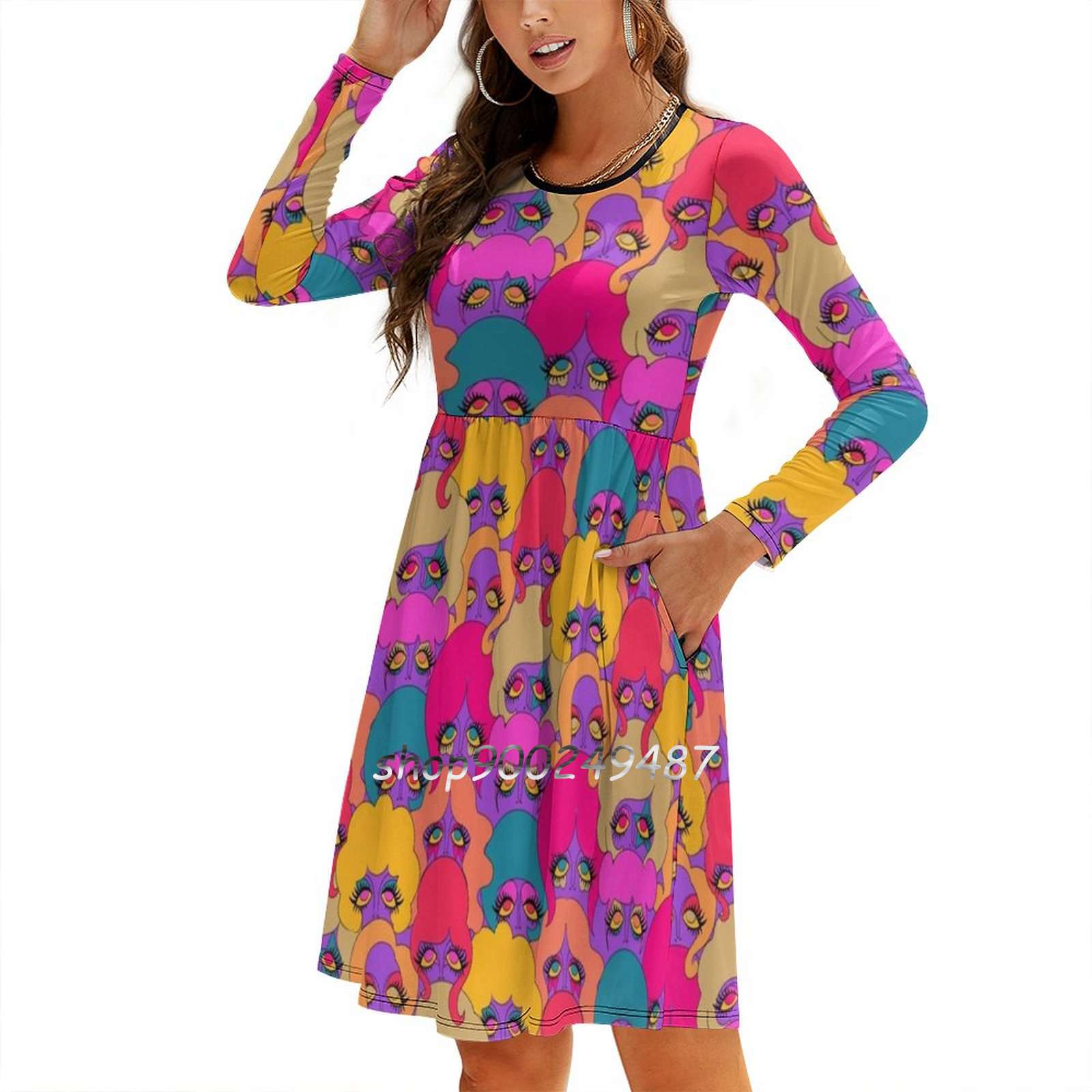 Gaun rumbai simpul kekasih wan - Women'S Fashion In The 60S ulasan dan harga