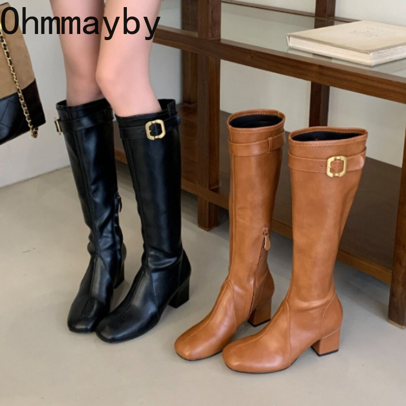 Sepatu Bot Wanita Retro Beruju - Women'S Fashion Leather Boots ulasan dan harga