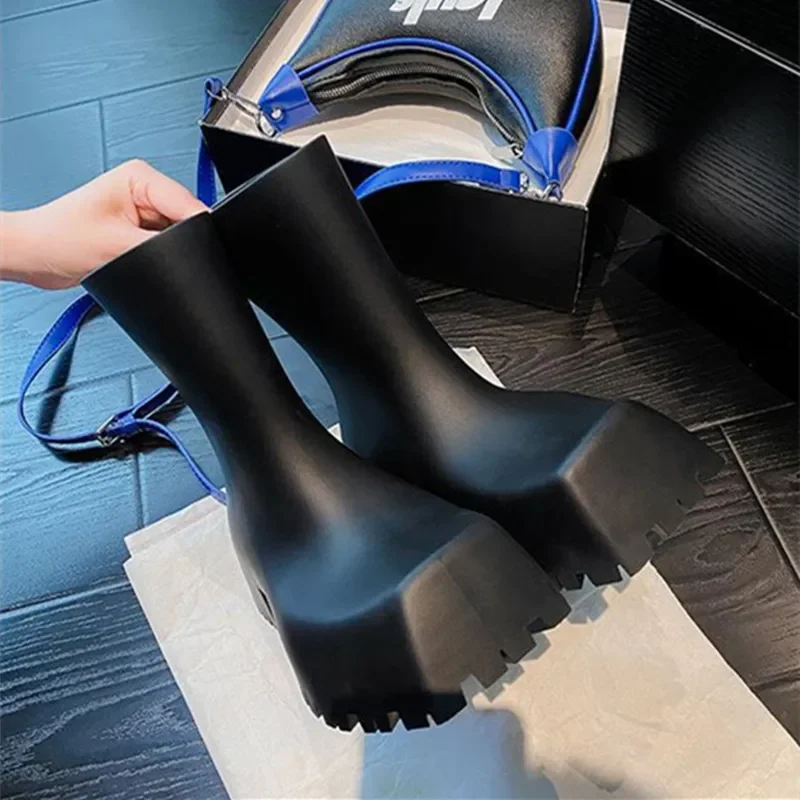 Sepatu Bot Kulit PU Lembut Ber - Women'S Fashion Rain Boots ulasan dan harga