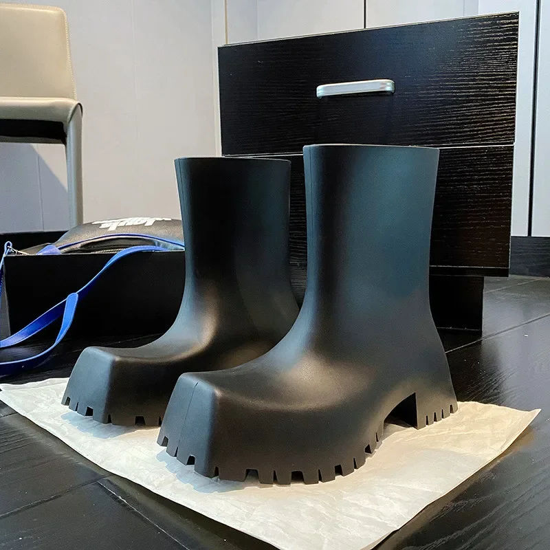 Sepatu Bot Kulit PU Lembut Ber - Women'S Fashion Rain Boots ulasan dan harga