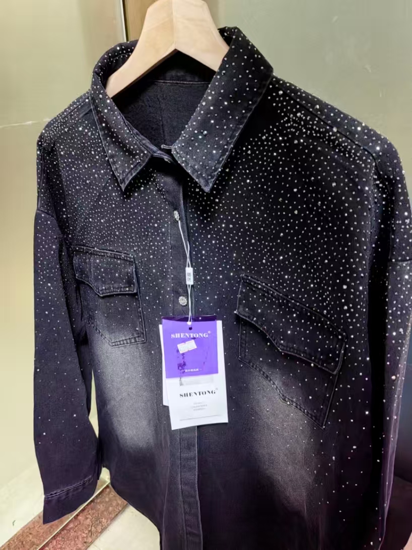 Kemeja Denim Pengeboran Panas  - Women'S Fashion Trends Autumn 2025 ulasan dan harga