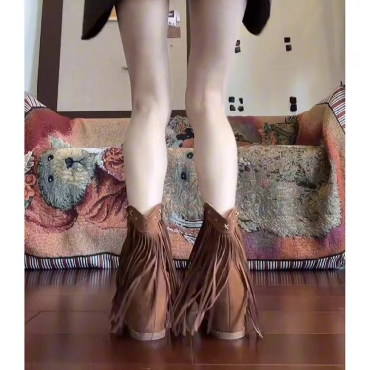 Sandal Wanita Pinggiran Romawi - Women'S Fashion Leather Boots ulasan dan harga