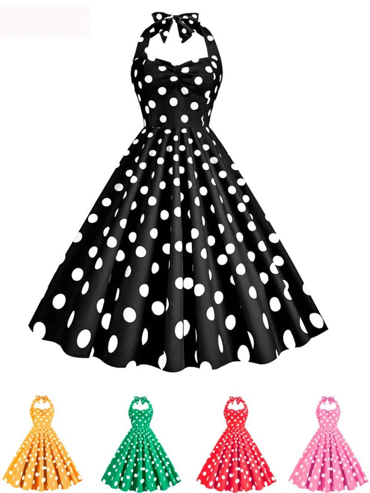 Gaun Polkadot Retro Wanita Sek - Women'S Fashion In The 60S ulasan dan harga