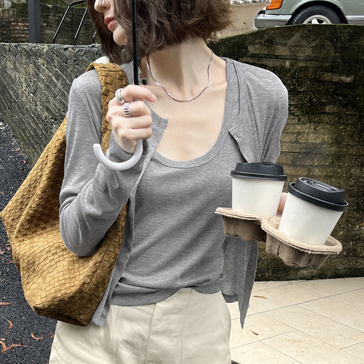 Setelan 2 Potong Wanita IG, At - Crop Top Women ulasan dan harga