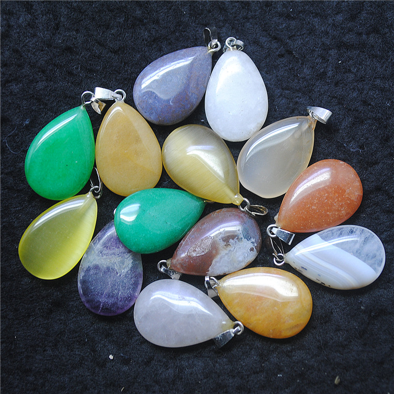 10 buah liontin batu Semi muli - Women Fashion Nz ulasan dan harga