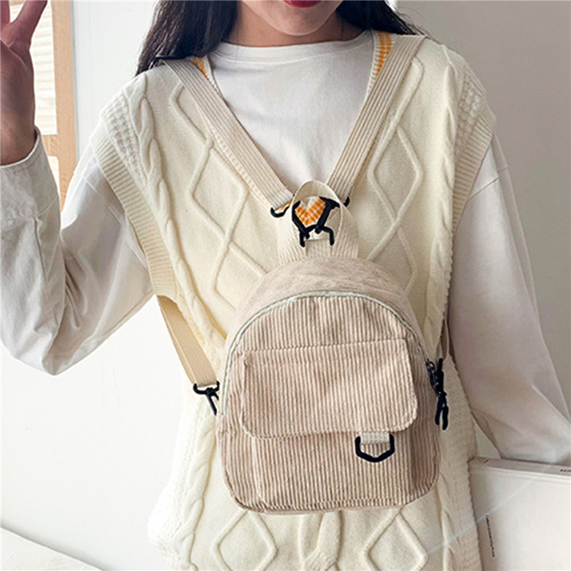 Tas punggung Mini korduroi war - Women'S Fashion Backpack ulasan dan harga