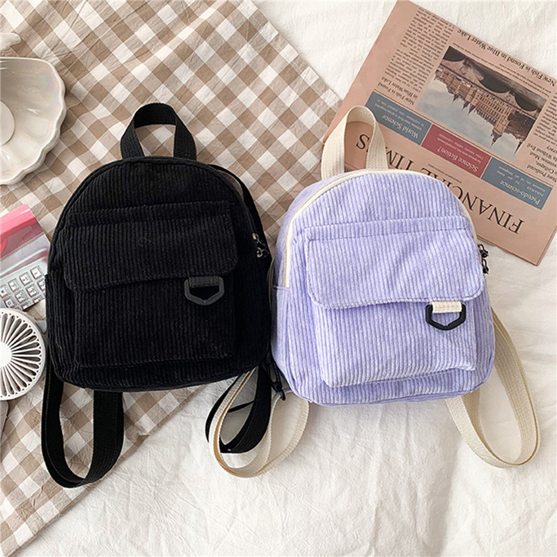 Tas punggung Mini korduroi war - Women'S Fashion Backpack ulasan dan harga