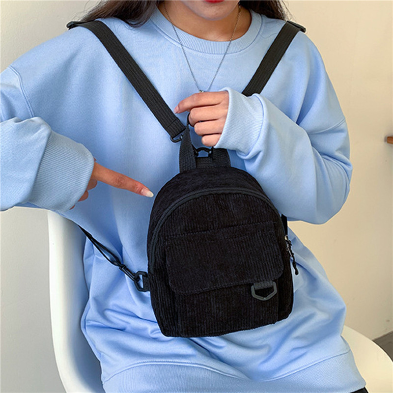 Tas punggung Mini korduroi war - Women'S Fashion Backpack ulasan dan harga