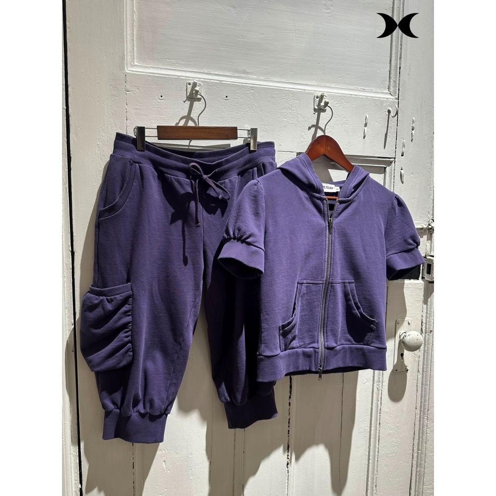 Setelan jaket hoodie pendek be - Trend Women Fashion ulasan dan harga