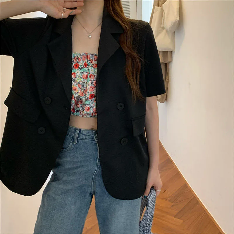 SMVP 2025 Jaket Lengan Pendek  - Blazer Women Oversized ulasan dan harga