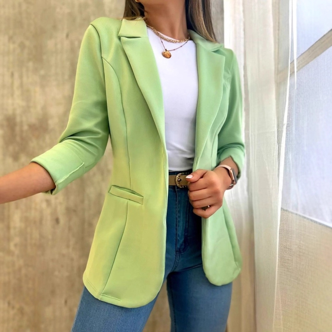 Blazer wanita 2026 kasual warn - Blazer Women Oversized ulasan dan harga
